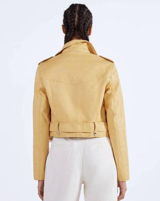 Faux leather biker jacket - Image 2