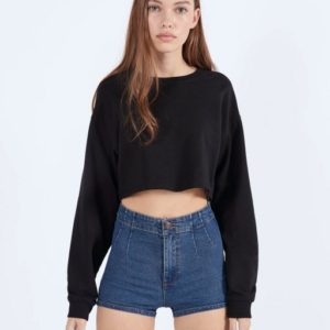 High waist denim shorts